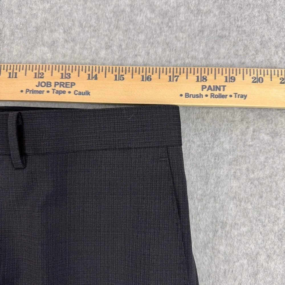 Tallia Suit Mens 40 Regular Gray Check Wool Slim Fit Pants 34x36 New $700